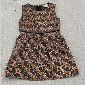 Crewcuts Chocolate Zebra Print Dress